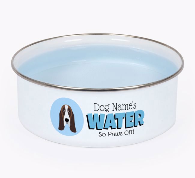 Water, Paws Off: Personalised {breedFullName} Enamel Dog Bowl